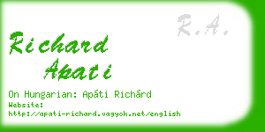 richard apati business card