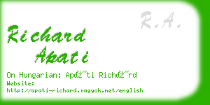 richard apati business card